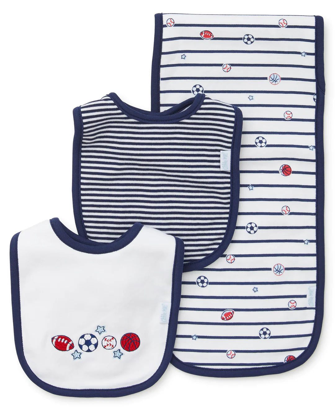 Little Me Sports Star Bib and Burp Set