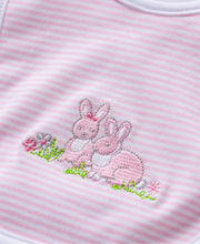 Load image into Gallery viewer, Little Me Baby Bunnies Bib and Burp Set
