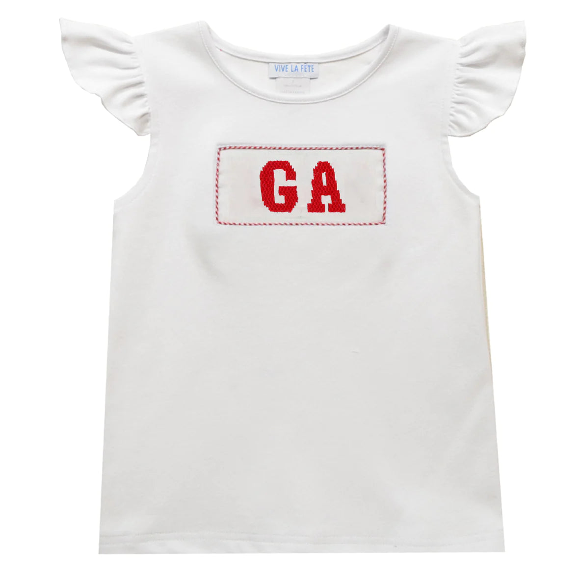 Vive La Fete Georgia Smocked Toddler White Angel Sleeve