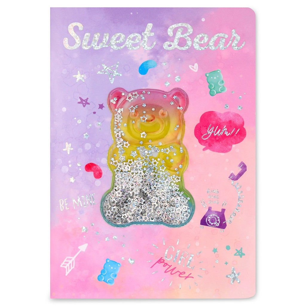 Iscream Gummy Bear Shaky Glitter Journal