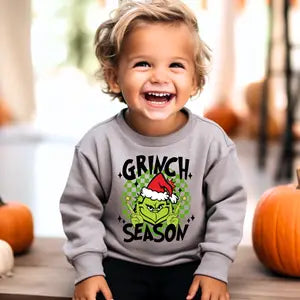 Gray Grinch Season Toddler Sweatshirt