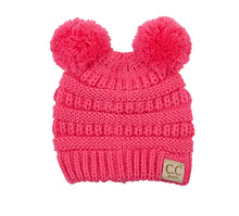 Load image into Gallery viewer, CC Baby Double Pom Pom Beanie
