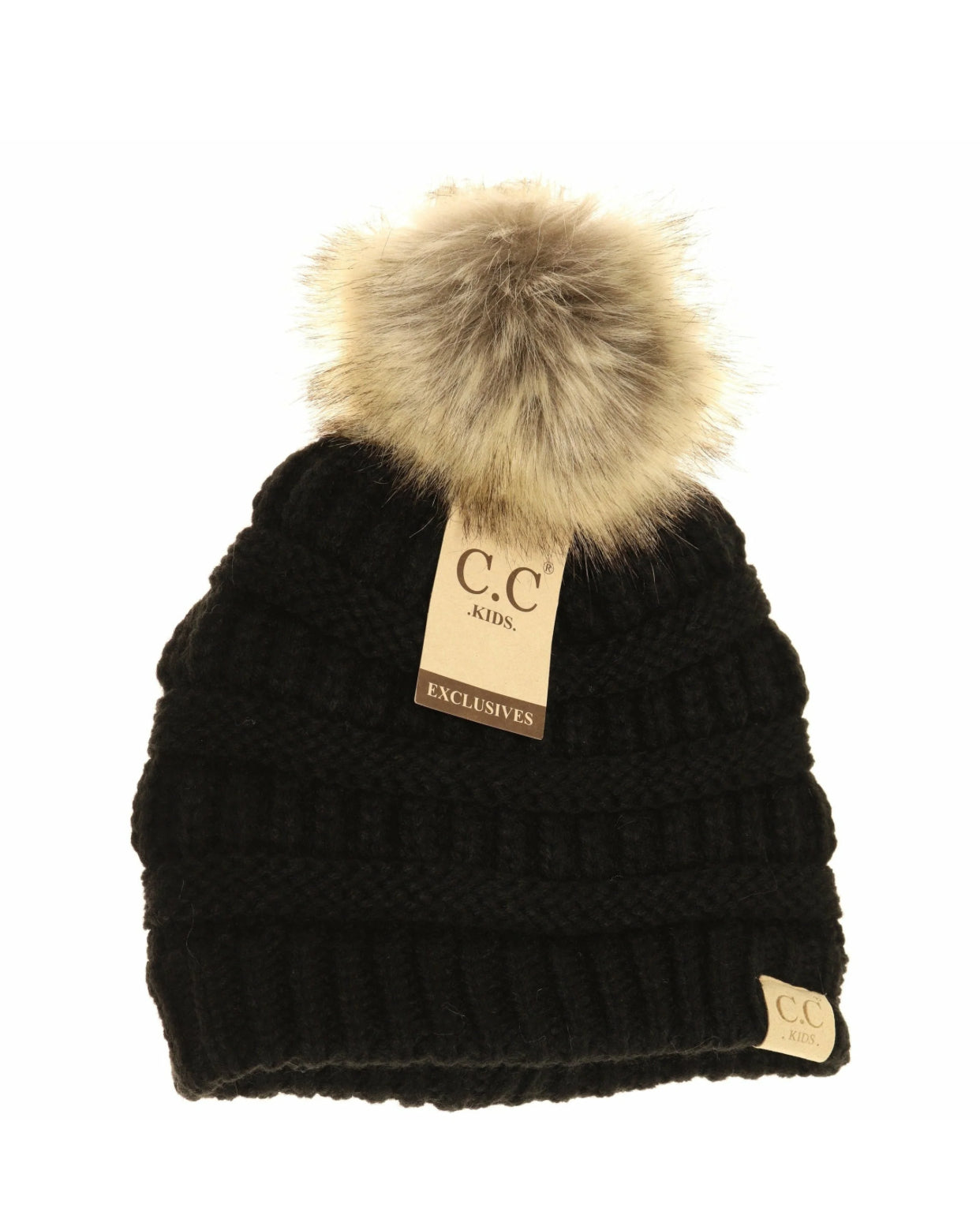 CC Kids Fur Pom Beanie