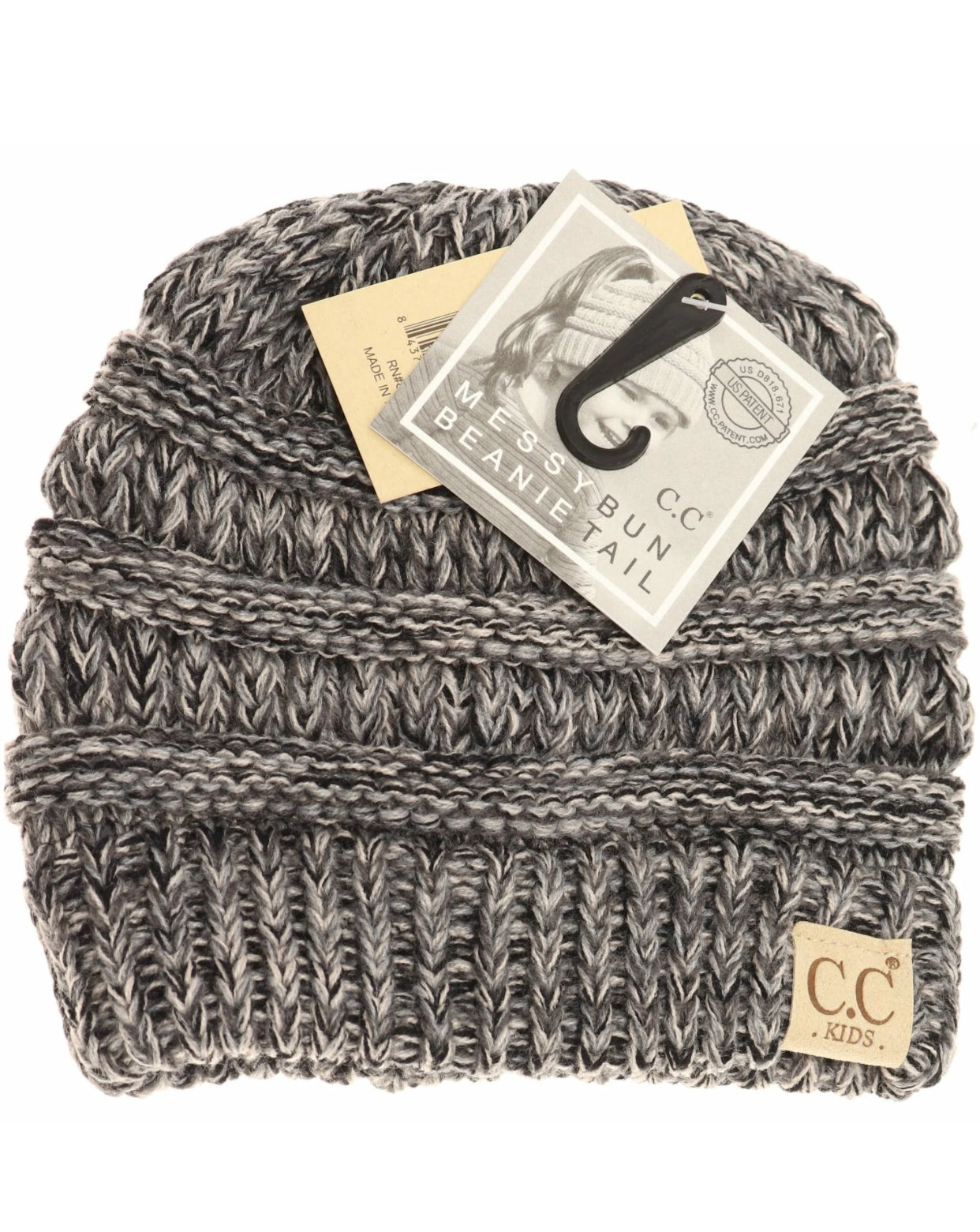 CC Kids Multi Tone Messy Bun Beanie Tail