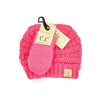 CC Solid Ribbed Baby Beanie and Mitten Gloves