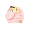 CC Solid Ribbed Baby Beanie and Mitten Gloves