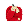 CC Solid Ribbed Baby Beanie and Mitten Gloves