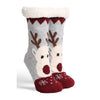 Reindeer Sherpa Non-Slip Slipper Socks