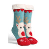 Reindeer Sherpa Non-Slip Slipper Socks