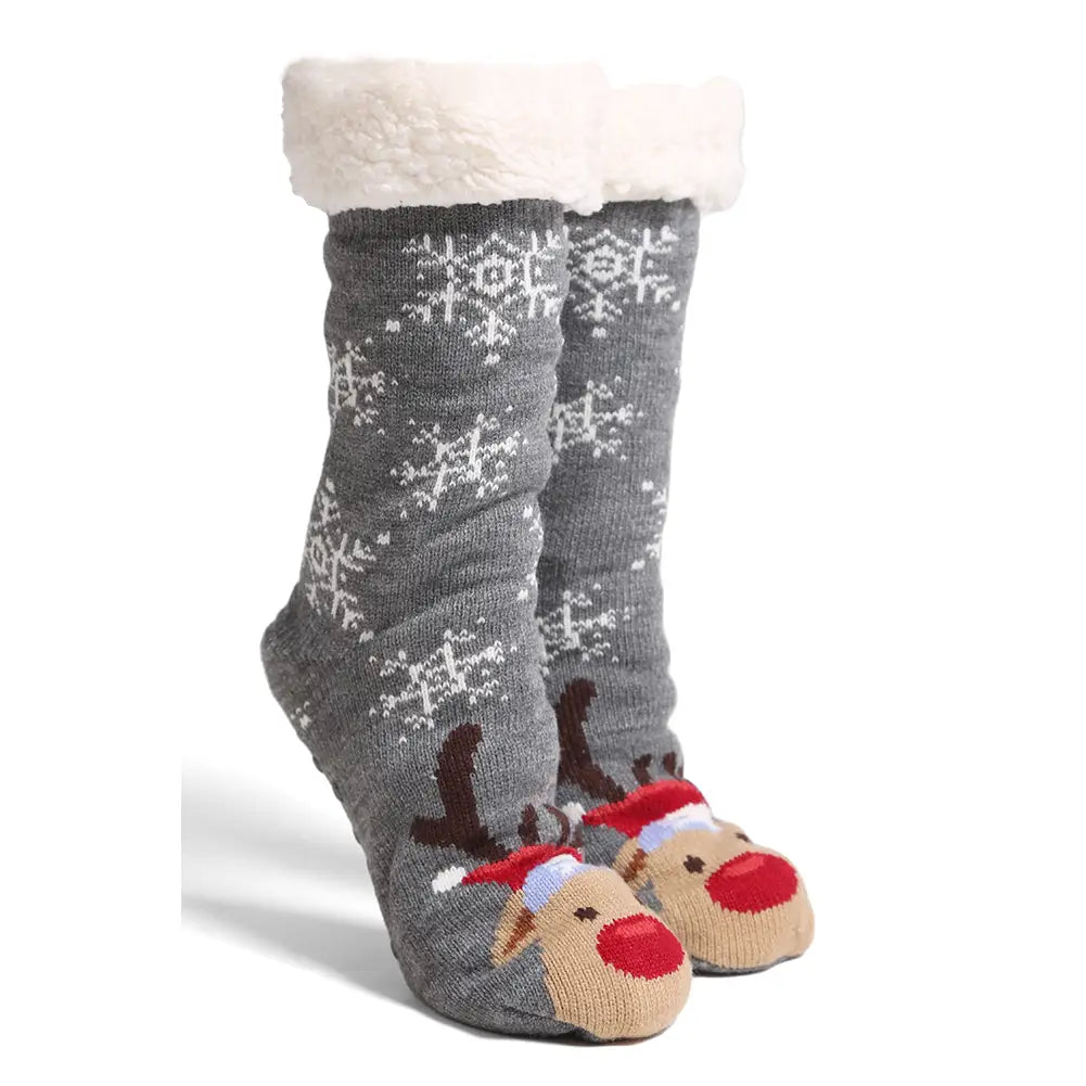 Christmas Sherpa Non-Slip Slipper Socks