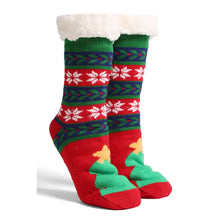 Load image into Gallery viewer, Christmas Sherpa Non-Slip Slipper Socks
