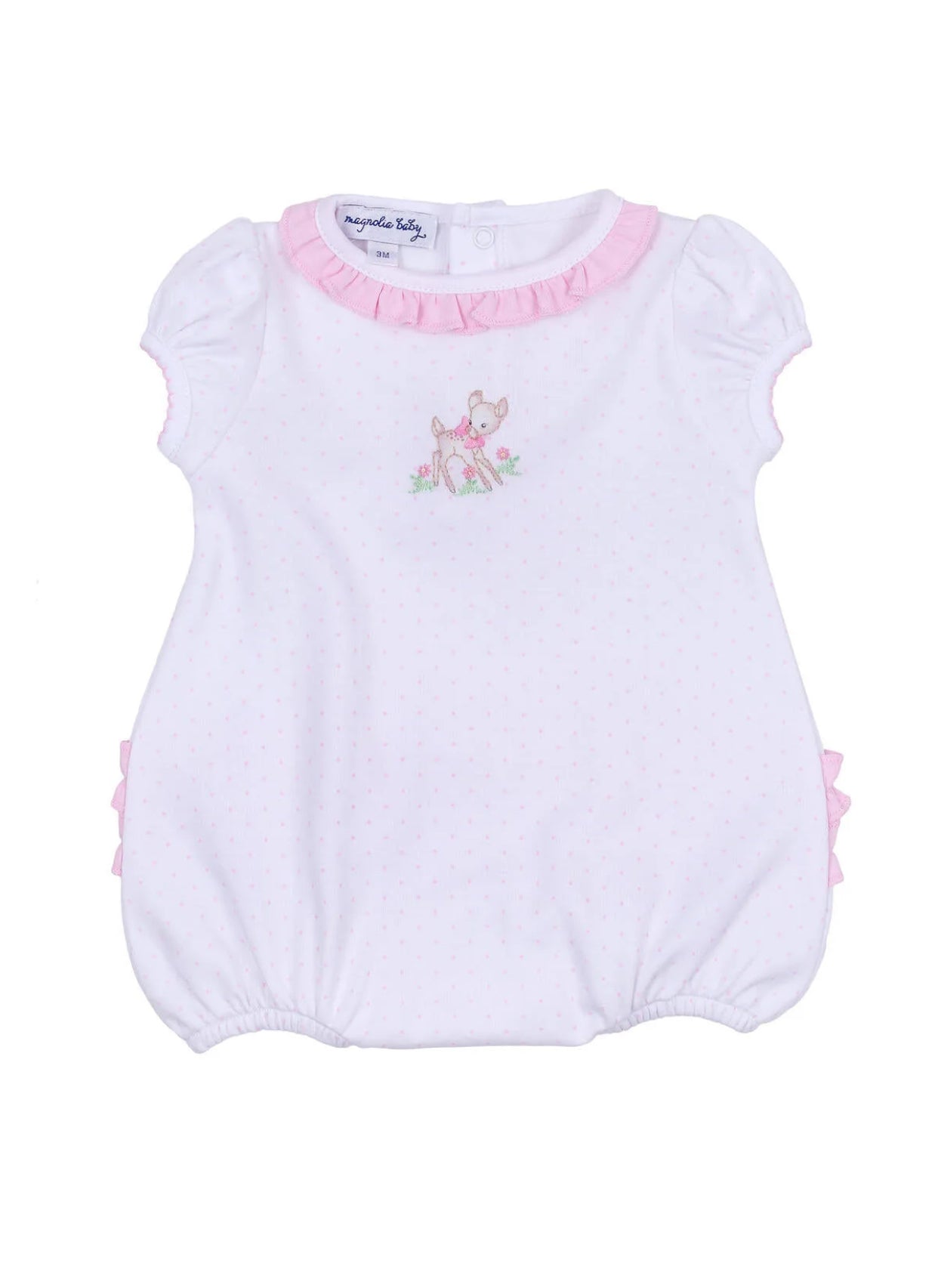 Magnolia Baby Vintage Fawn Pink Embroidered Bubble