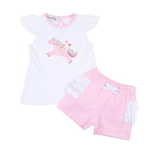Load image into Gallery viewer, Magnolia Baby Believe in Magic Combo Ruffle Shorts Set
