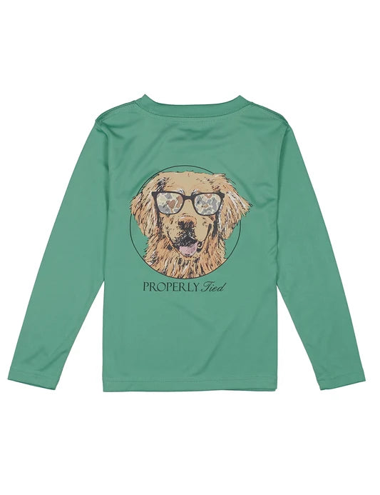 Boys Performance Tee LS Camo Companion Ivy