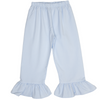 Evie White/Blue Floral Bow Pant Set
