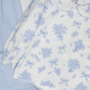 Evie White/Blue Floral Bow Pant Set