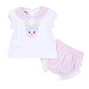 LIL' BUNNY APPLIQUE RUFFLE DIAPER COVER SET