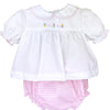 Petit Ami Cupcake Embroidered Diaper Set