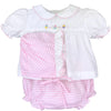 Petit Ami Cupcake Embroidered Diaper Set