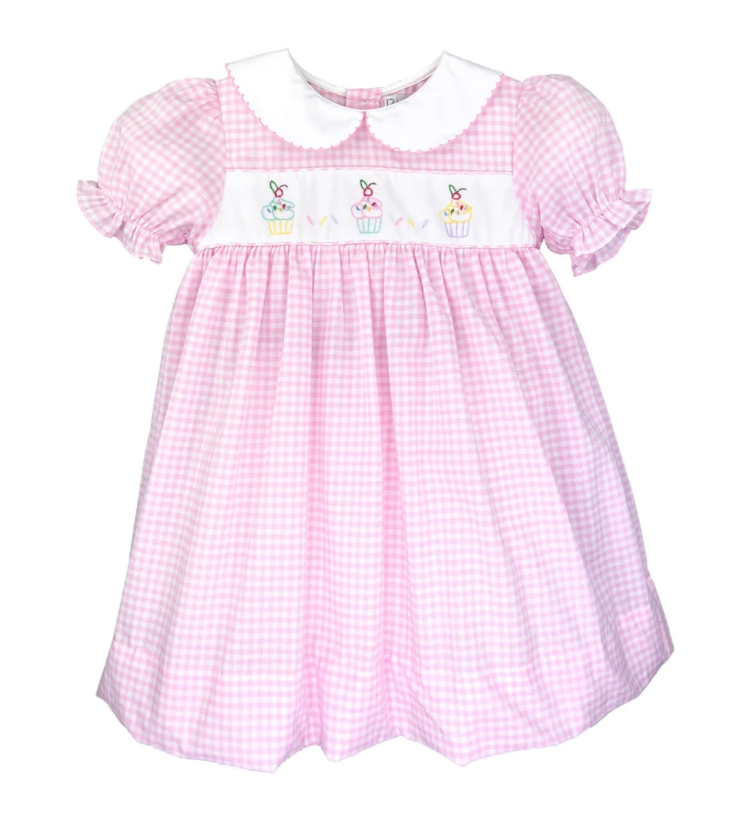 Petit Ami Cupcake Embroidered Dress