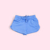 Suzette Soft Cloud Crop Half Zip and Short Set - Blue Water