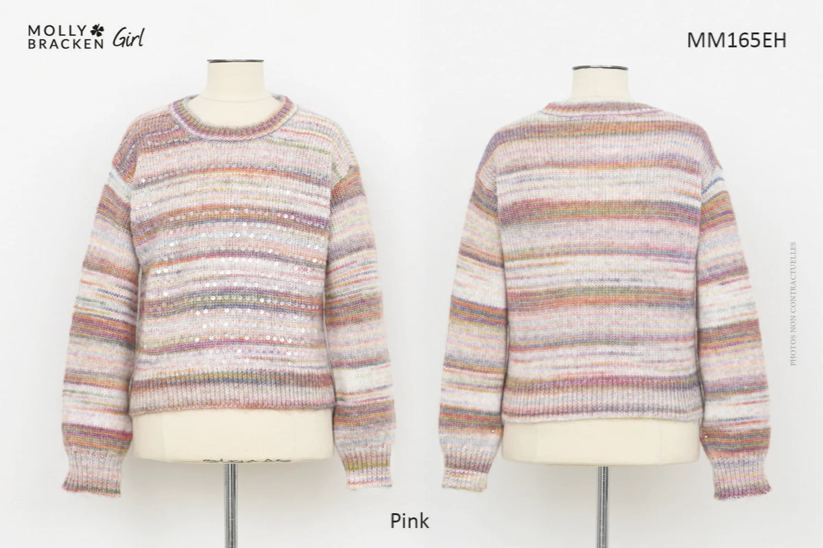 Girls Knitted Sweater Pink