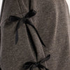 Dark Grey Girls Sweater With Bows