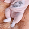 Baa Baa Solid Pink Chenille Magnetic Sweater Set