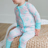 Sweet Bay Clothing Pink/Blue Crab Zipper Onesie