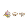 Boutique Butterfly & Unicorn Ring Set