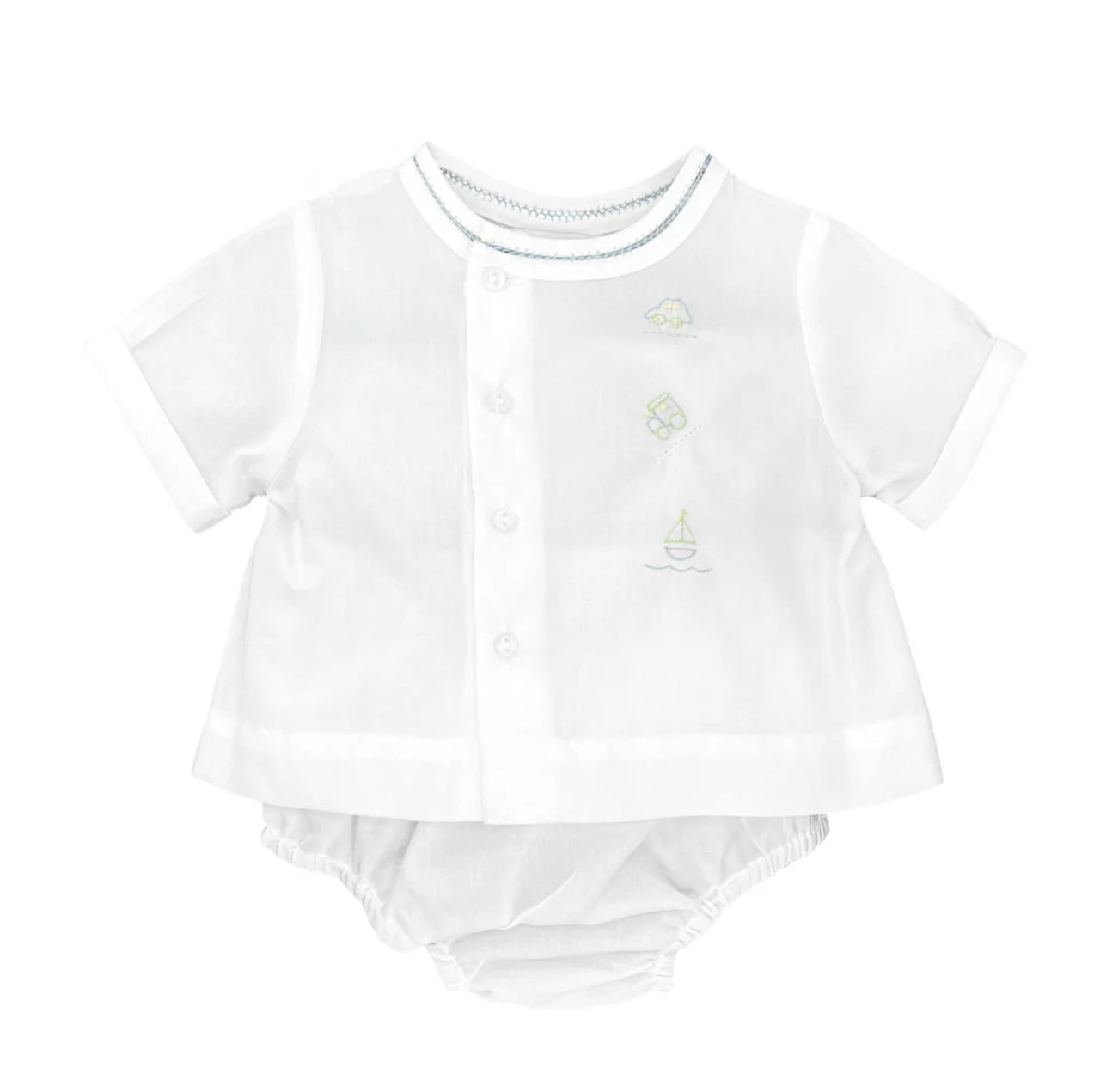 Petit Ami Nursery Shadow Stitch Diaper Set