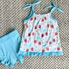 Strawberries and Bows Ruffled Swing Set