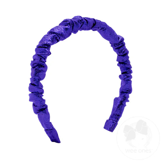 Wee Ones Metallic Royal Lamé Ruffle Headband