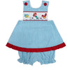 Three Sisters Under The Sea Smocked Bloomer Set