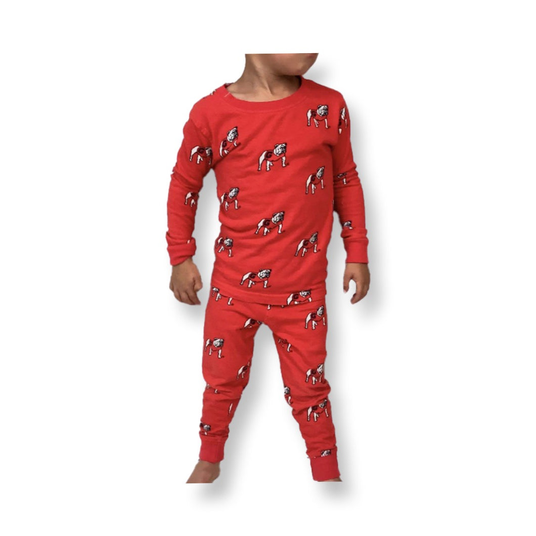 Wes & Willy GA Red AO Print LS PJ Cherry