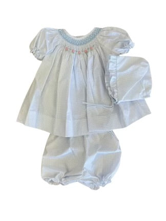 Petit Ami Rosette Dress With Bloomers