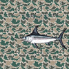 Kid's Pro Performance Hoodie T-shirt in Break Point Camo with Swordfish