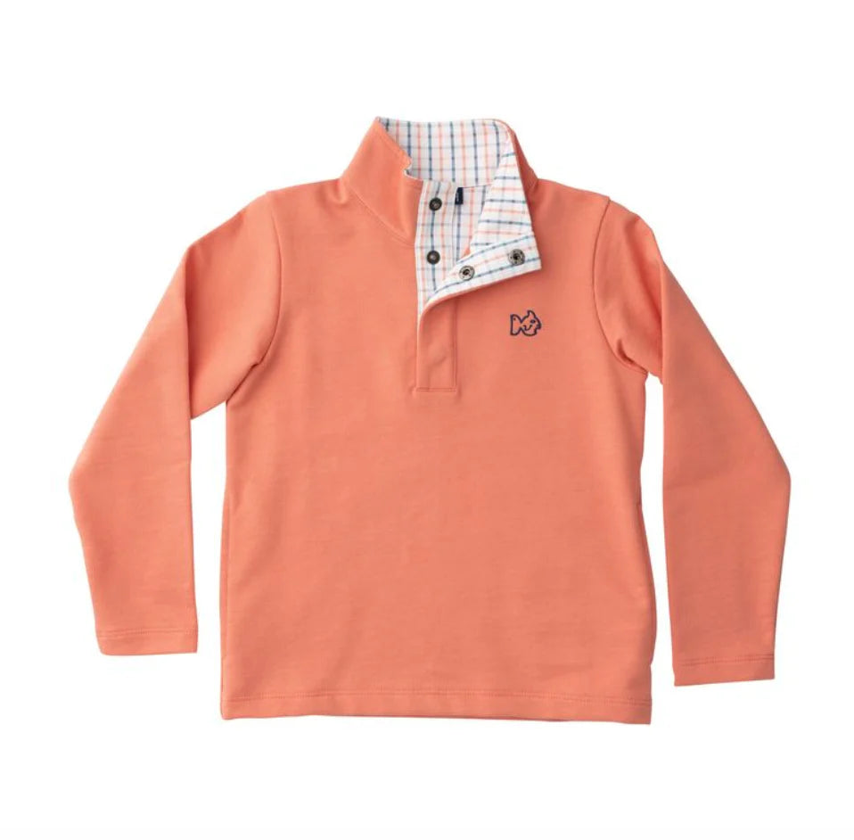 Sporty Snap Pullover - Crabapple