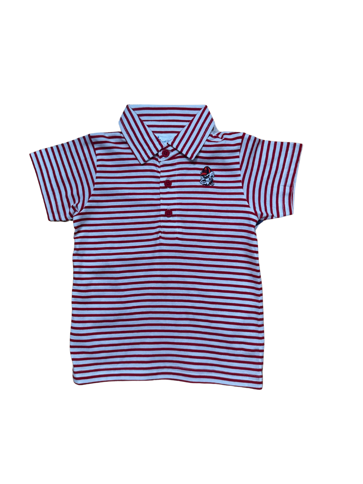 Two Feet Ahead Georgia Bulldog Stripe Polo Shirt Youth