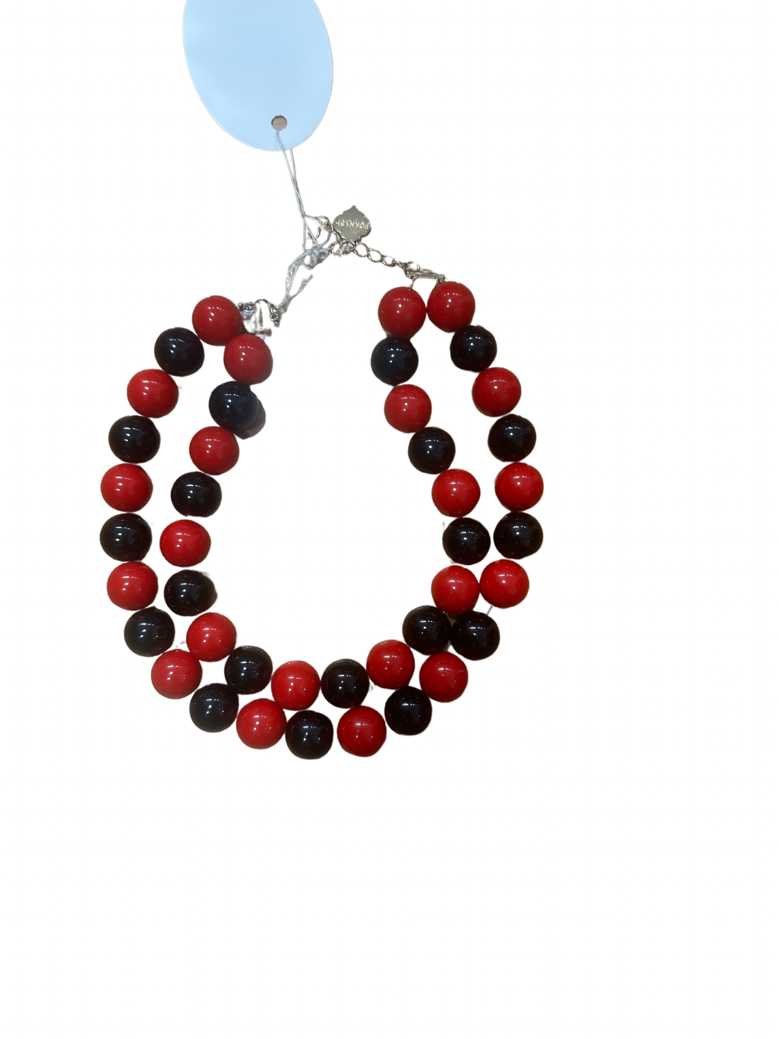 Double Beaded Red & Black Necklace