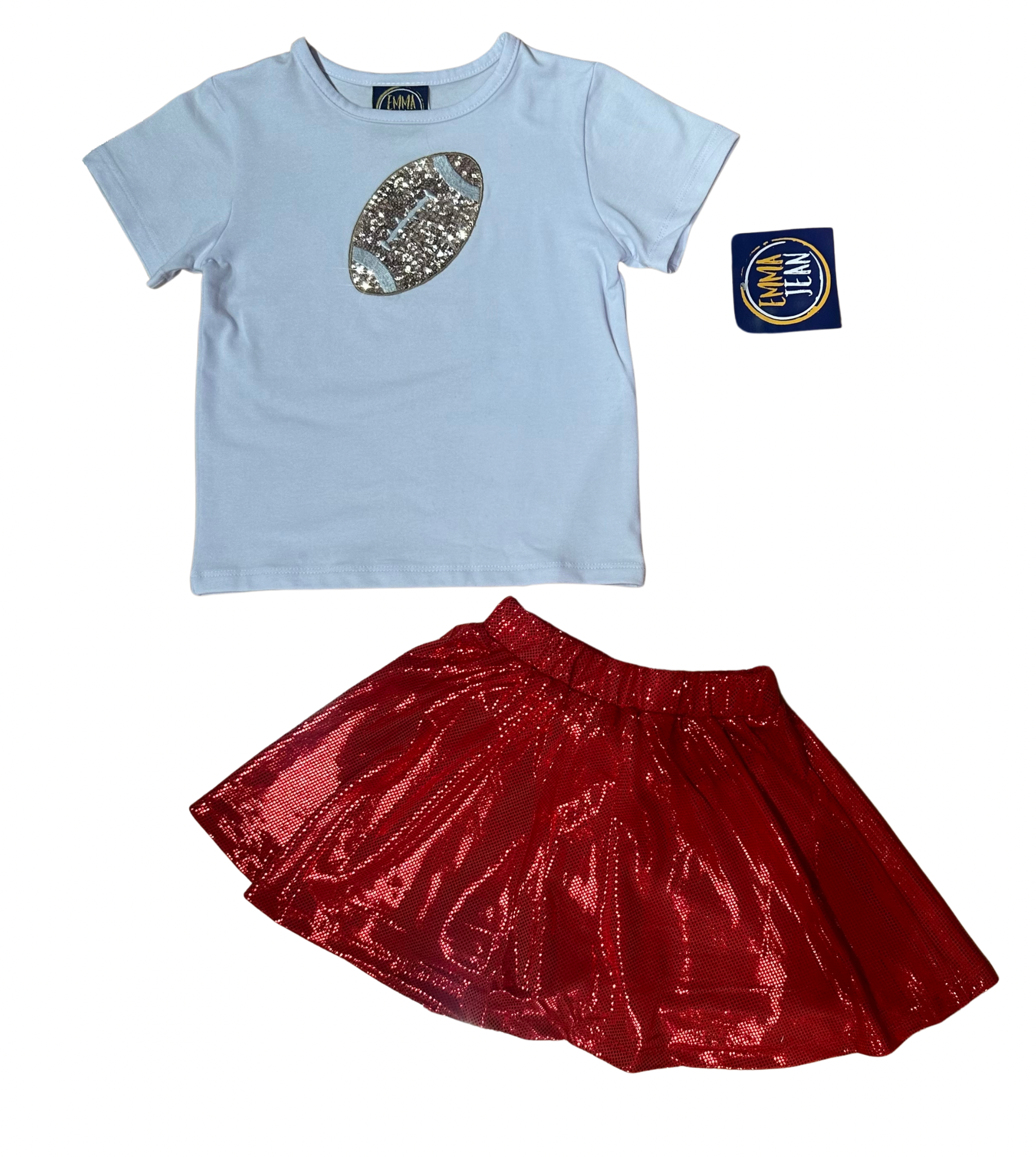 Emma Jean Kids Football Sequin Tee