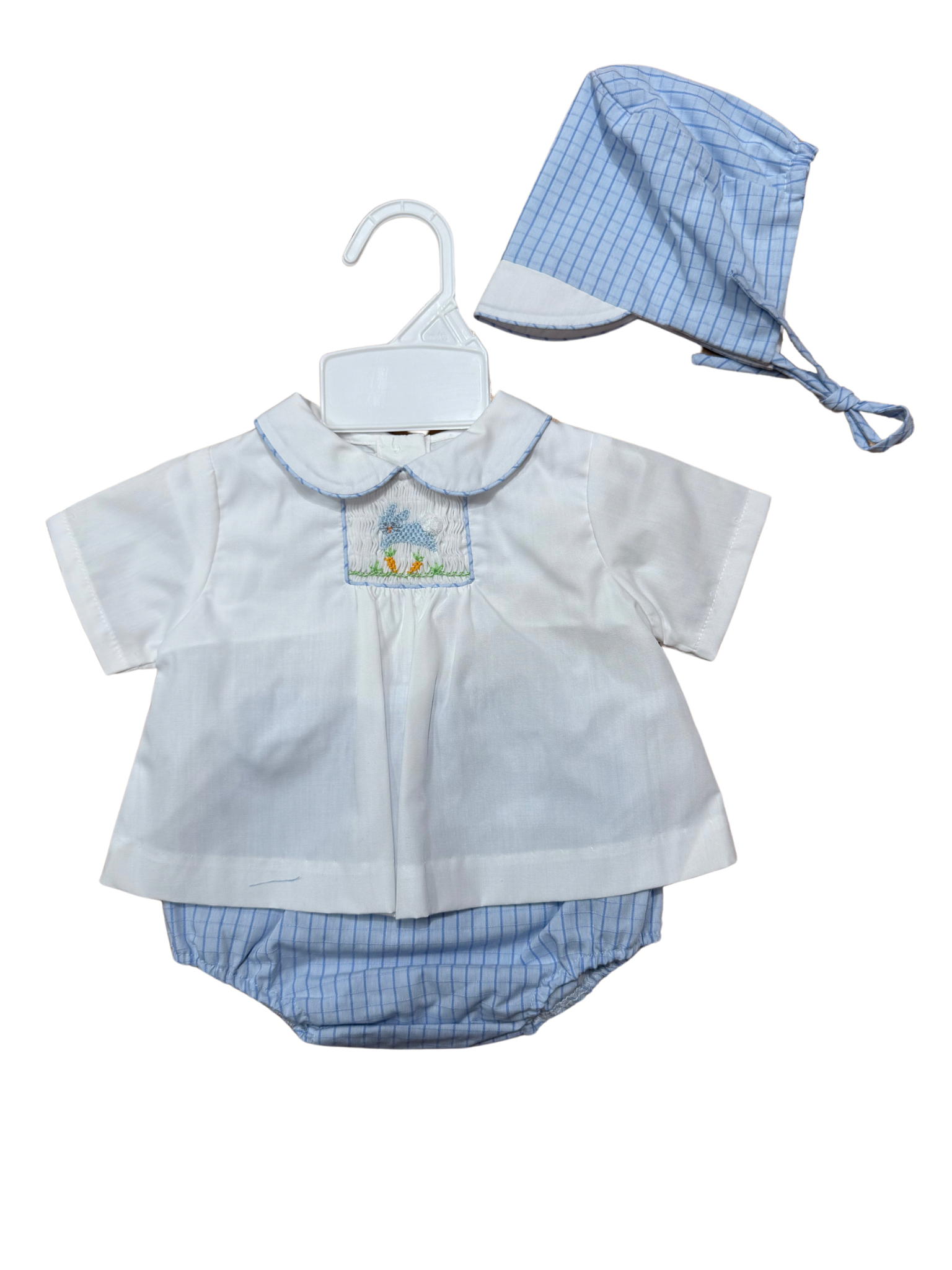 Bunny Boy Diaper Set With Hat