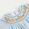 Lil Cactus Blue Pumpkin Gingham Smocked Dress and Bloomers Set