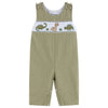 Lil Cactus Green Dinosaur Smocked Overalls