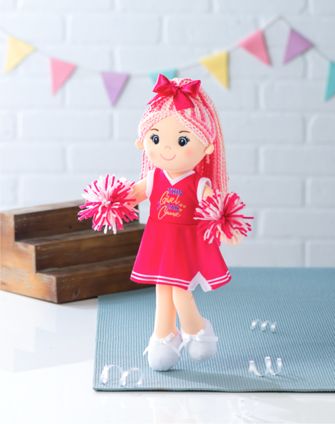 15" CHEERLEADER COURTNEY RAG DOLL