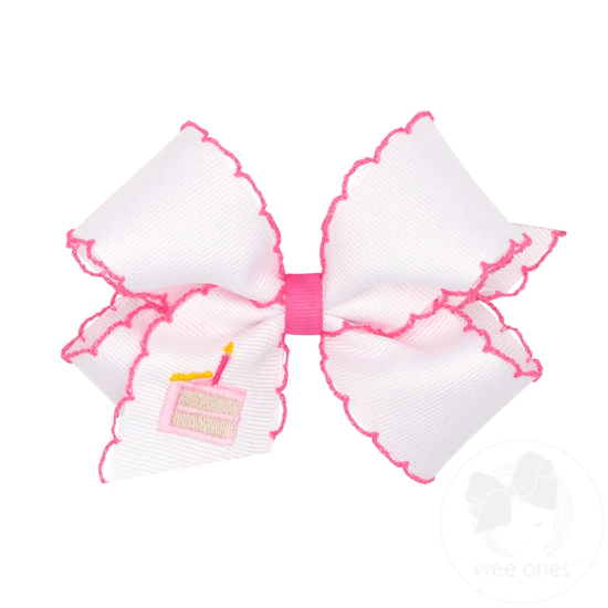 Wee Ones Medium Cake Embroidered Bow