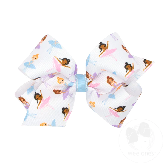 Wee Ones King Dance Inspired Dancer Print Bow