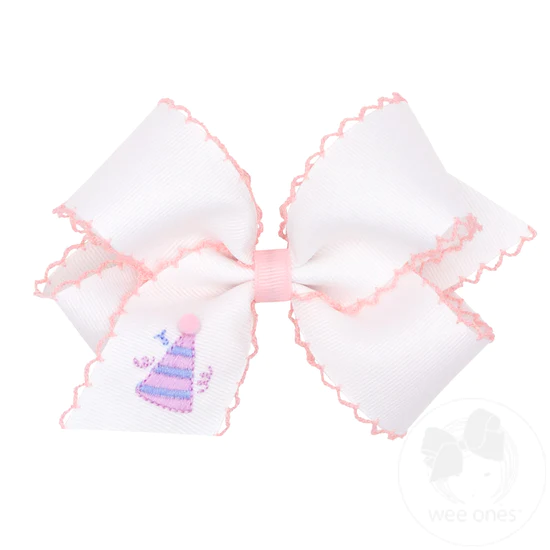 Wee Ones Medium Party Hat Embroidered Bow