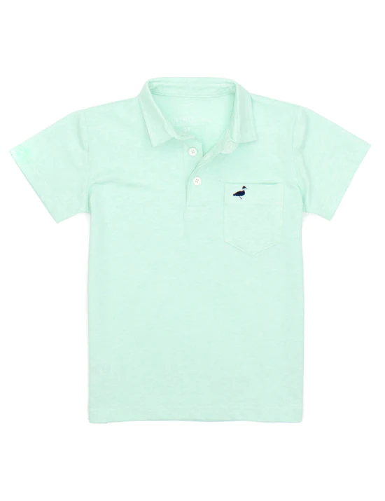 Properly Tied Boys Harrison Pocket Polo SS Seafoam