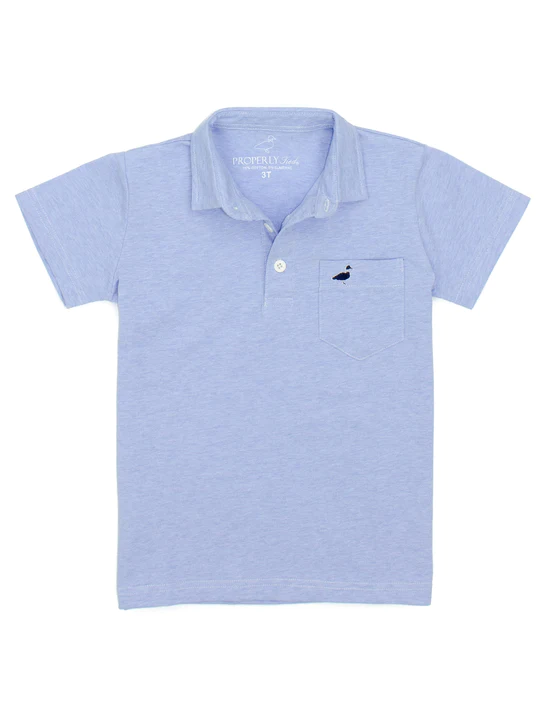 Properly Tied Boys Harrison Pocket Polo SS Light Blue